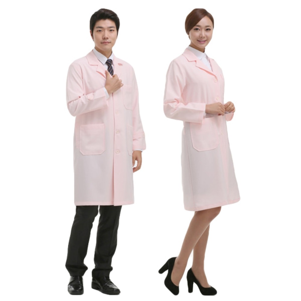 요들/D 유니폼 가운/핑크/미용/의사/위생/DU501 (폴리에스테르 100%)